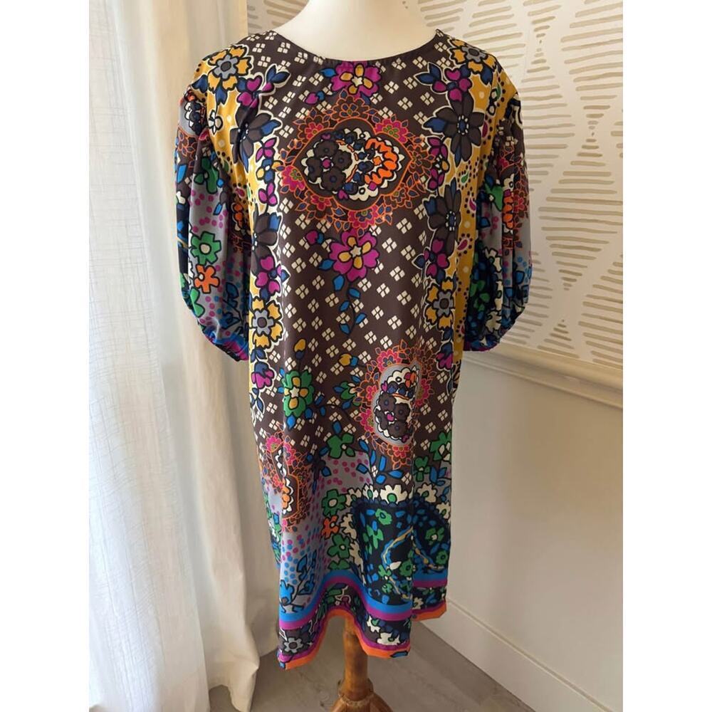 Anthropologie Uncle Frank Women’s Medium  Puff Sleeve Boho Funky Dress